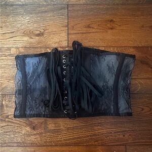 Black Lace Corset Belt